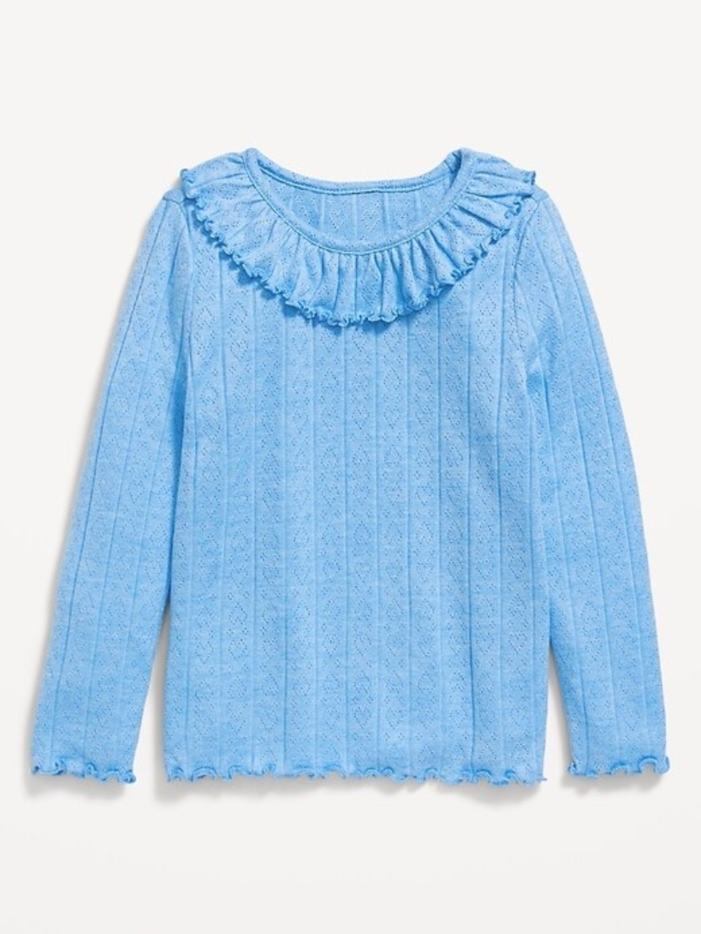 Old Navy Pointelle-Knit Ruffle Long Sleeve